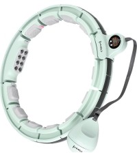 HHM13 HULA HOOP ZIELONY MAGNETYCZNY Z OBCIĄŻNIKIEM + LICZNIK HMS