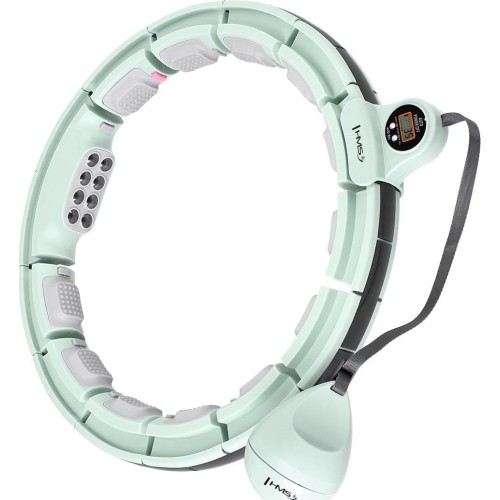 Magnetyczne hula-hoop z obciążnikiem i licznikiem HMS HHM13, zielone
