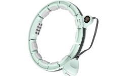 Magnetyczne hula-hoop z obciążnikiem i licznikiem HMS HHM13, zielone