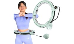 HHM13 HULA HOOP ZIELONY MAGNETYCZNY Z OBCIĄŻNIKIEM + LICZNIK HMS