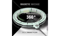 HHM13 HULA HOOP ZIELONY MAGNETYCZNY Z OBCIĄŻNIKIEM + LICZNIK HMS