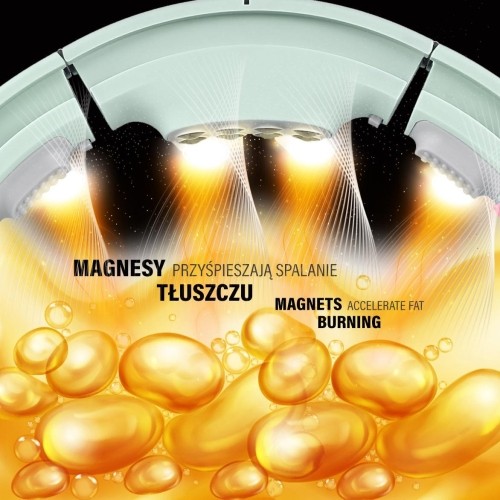 HHM13 HULA HOOP ZIELONY MAGNETYCZNY Z OBCIĄŻNIKIEM + LICZNIK HMS