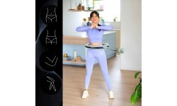 HHM13 HULA HOOP ZIELONY MAGNETYCZNY Z OBCIĄŻNIKIEM + LICZNIK HMS