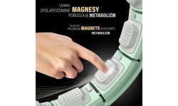 Magnetyczne hula-hoop z obciążnikiem i licznikiem HMS HHM13, zielone