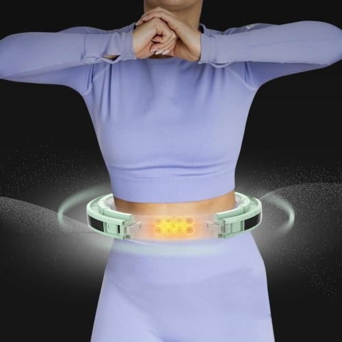 Magnetyczne hula-hoop z obciążnikiem i licznikiem HMS HHM13, zielone