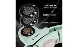 HHM13 HULA HOOP ZIELONY MAGNETYCZNY Z OBCIĄŻNIKIEM + LICZNIK HMS