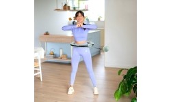 HHM13 HULA HOOP ZIELONY MAGNETYCZNY Z OBCIĄŻNIKIEM + LICZNIK HMS