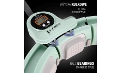 HHM13 HULA HOOP ZIELONY MAGNETYCZNY Z OBCIĄŻNIKIEM + LICZNIK HMS