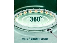 HHM14 HULA HOOP ZIELONY MAGNETYCZNY Z OBCIĄŻNIKIEM + LICZNIK HMS