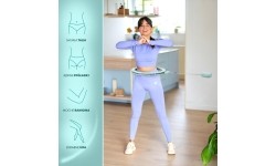 HHM14 HULA HOOP ZIELONY MAGNETYCZNY Z OBCIĄŻNIKIEM + LICZNIK HMS