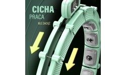 HHM14 HULA HOOP ZIELONY MAGNETYCZNY Z OBCIĄŻNIKIEM + LICZNIK HMS