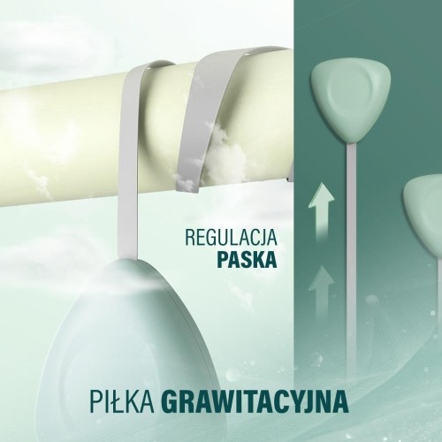 HHM14 HULA HOOP ZIELONY MAGNETYCZNY Z OBCIĄŻNIKIEM + LICZNIK HMS