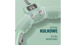 HHM14 HULA HOOP ZIELONY MAGNETYCZNY Z OBCIĄŻNIKIEM + LICZNIK HMS