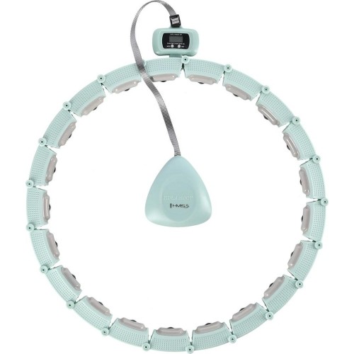 HHM14 HULA HOOP ZIELONY MAGNETYCZNY Z OBCIĄŻNIKIEM + LICZNIK HMS