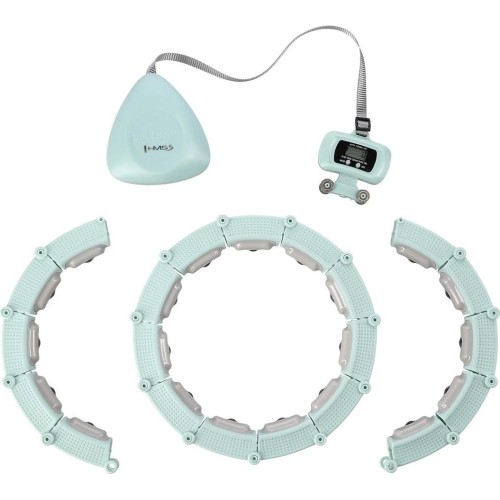 HHM14 HULA HOOP ZIELONY MAGNETYCZNY Z OBCIĄŻNIKIEM + LICZNIK HMS