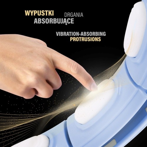 HHM15 HULA HOOP NIEBIESKI MAGNETYCZNY Z OBCIĄŻNIKIEM + LICZNIK HMS