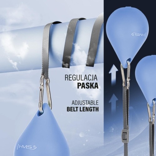 HHM15 HULA HOOP NIEBIESKI MAGNETYCZNY Z OBCIĄŻNIKIEM + LICZNIK HMS