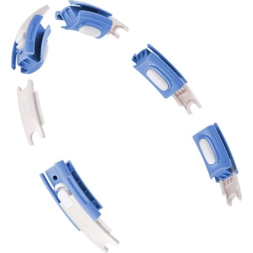 HHM15 HULA HOOP NIEBIESKI MAGNETYCZNY Z OBCIĄŻNIKIEM + LICZNIK HMS