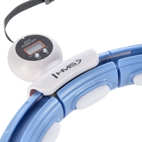 HHM15 HULA HOOP NIEBIESKI MAGNETYCZNY Z OBCIĄŻNIKIEM + LICZNIK HMS