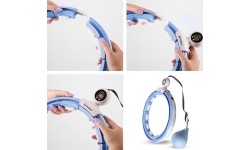 HHM15 HULA HOOP NIEBIESKI MAGNETYCZNY Z OBCIĄŻNIKIEM + LICZNIK HMS