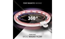 HHM15 HULA HOOP RÓŻOWY MAGNETYCZNY Z OBCIĄŻNIKIEM + LICZNIK HMS