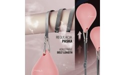 HHM15 HULA HOOP RÓŻOWY MAGNETYCZNY Z OBCIĄŻNIKIEM + LICZNIK HMS