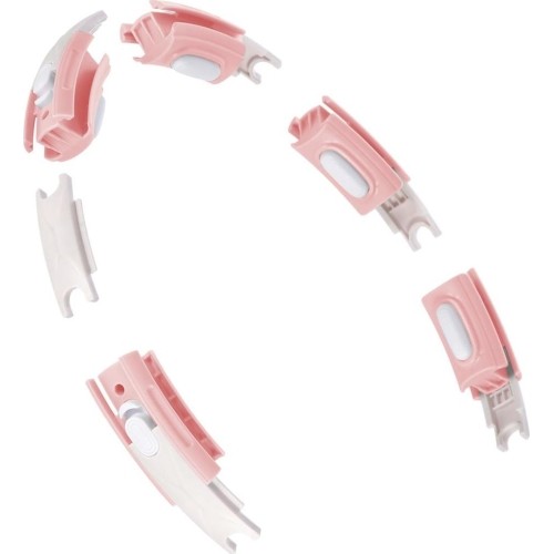 HHM15 HULA HOOP RÓŻOWY MAGNETYCZNY Z OBCIĄŻNIKIEM + LICZNIK HMS