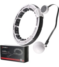HHM16 HULA HOOP BIAŁY MAGNETYCZNY Z OBCIĄŻNIKIEM + LICZNIK HMS