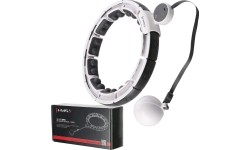 HHM16 HULA HOOP BIAŁY MAGNETYCZNY Z OBCIĄŻNIKIEM + LICZNIK HMS
