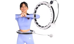 HHM16 HULA HOOP BIAŁY MAGNETYCZNY Z OBCIĄŻNIKIEM + LICZNIK HMS