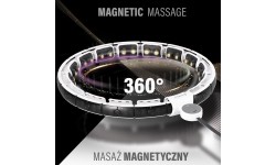 Białe magnetyczne hula hop HHM16 z obciążnikiem i licznikiem HMS