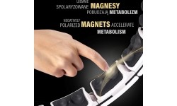 HHM16 HULA HOOP BIAŁY MAGNETYCZNY Z OBCIĄŻNIKIEM + LICZNIK HMS