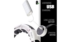 HHM16 HULA HOOP BIAŁY MAGNETYCZNY Z OBCIĄŻNIKIEM + LICZNIK HMS