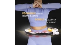 HHM16 HULA HOOP BIAŁY MAGNETYCZNY Z OBCIĄŻNIKIEM + LICZNIK HMS