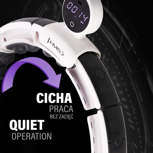 HHM16 HULA HOOP BIAŁY MAGNETYCZNY Z OBCIĄŻNIKIEM + LICZNIK HMS