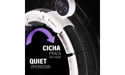 Białe magnetyczne hula hop HHM16 z obciążnikiem i licznikiem HMS