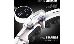 Białe magnetyczne hula hop HHM16 z obciążnikiem i licznikiem HMS