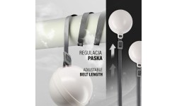 Białe magnetyczne hula hop HHM16 z obciążnikiem i licznikiem HMS