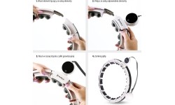 HHM16 HULA HOOP BIAŁY MAGNETYCZNY Z OBCIĄŻNIKIEM + LICZNIK HMS