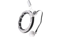 HHM16 HULA HOOP BIAŁY MAGNETYCZNY Z OBCIĄŻNIKIEM + LICZNIK HMS