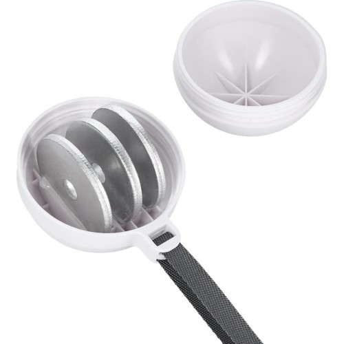 HHM16 HULA HOOP BIAŁY MAGNETYCZNY Z OBCIĄŻNIKIEM + LICZNIK HMS