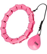 OHA02 HULA HOP RÓŻOWY Z OBCIĄŻENIEM ONE FITNESS