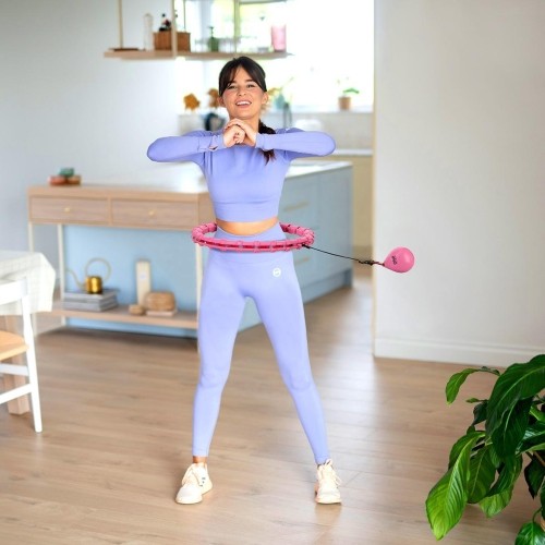OHA02 HULA HOP RÓŻOWY Z OBCIĄŻENIEM ONE FITNESS