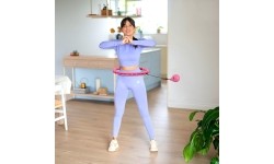 OHA02 HULA HOP RÓŻOWY Z OBCIĄŻENIEM ONE FITNESS