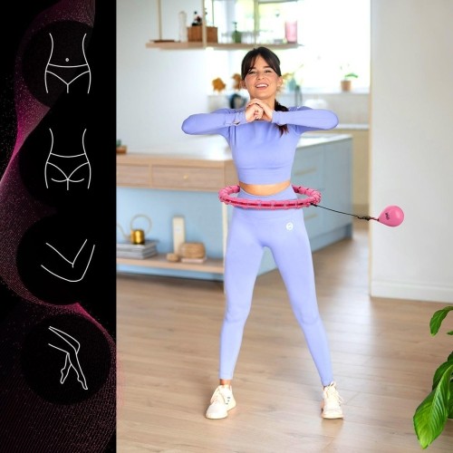 OHA02 HULA HOP RÓŻOWY Z OBCIĄŻENIEM ONE FITNESS