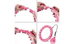 OHA02 HULA HOP RÓŻOWY Z OBCIĄŻENIEM ONE FITNESS