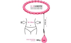 OHA02 HULA HOP RÓŻOWY Z OBCIĄŻENIEM ONE FITNESS