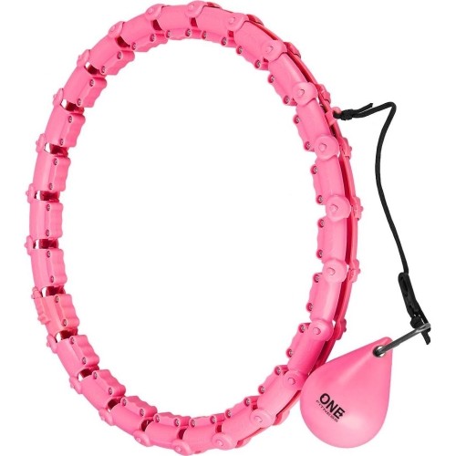 OHA02 HULA HOP RÓŻOWY Z OBCIĄŻENIEM ONE FITNESS