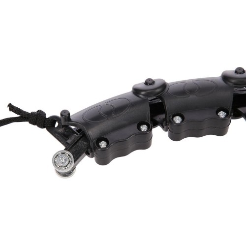 ZESTAW HULA HOOP HHW11 CZARNY Z OBCIĄŻNIKIEM + WSPARCIE TALII BR163 CZARNY PLUS SIZE HMS