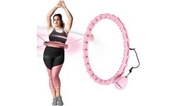 HHW11 PLUS SIZE HULA HOOP LIGHT PINK WITH WEIGHT HMS